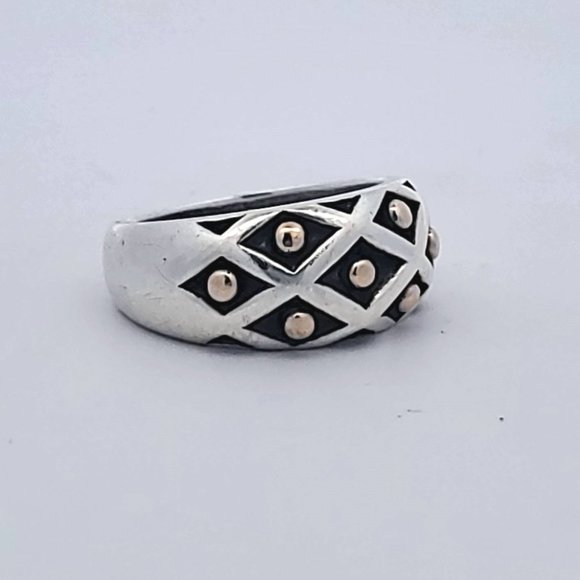 James Avery Silver and Gold Lattice Ring - Picture 9 of 12